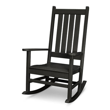 POLYWOOD Vineyard Porch Rocking Chair in Black